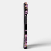 Modern zwart marmer Custom Name Monogram Case-Mate iPhone Case (Achterkant / Rechts)