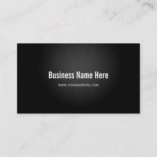 Modern zwart metaal zilveren look - QR-code Visitekaartje (Achterkant)