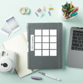 Modern Zwart Mini 2022 Planner Kalenders Sticker (iPad Cover)