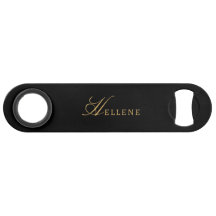 Modern Zwart minimaal & Goud Script Monogram