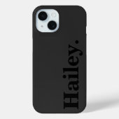 Modern Zwart Minimal Contemporary Case-Mate iPhone Case (Achterkant)