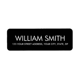 Modern zwart minimalistisch elegant etiket