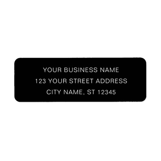 Modern Zwart Minimalistisch Elegant met Logo Etiket (Voorkant)