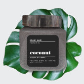 Modern zwart minimalistisch kaarsproduct label