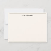 Modern Zwart Monogram Casual Ultra Bleek Sinaasapp Notitiekaartje (Voorkant)