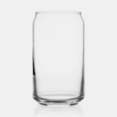 Modern zwart monogram Initiaal blikglas Blikvorm Glas (Links)