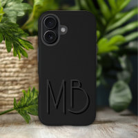 Modern zwart monogram Initialen Hedendaags