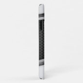 Modern zwart monogram met metalen zilver Case-Mate iPhone case (Achterkant/rechts)