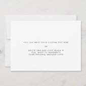 Modern Zwart Naar mijn bruidegom op onze trouwdagk Kaart (Achterkant)