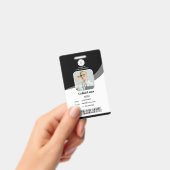 Modern zwart ontwerp met EMT Barcode Integratie Badge (Handheld)