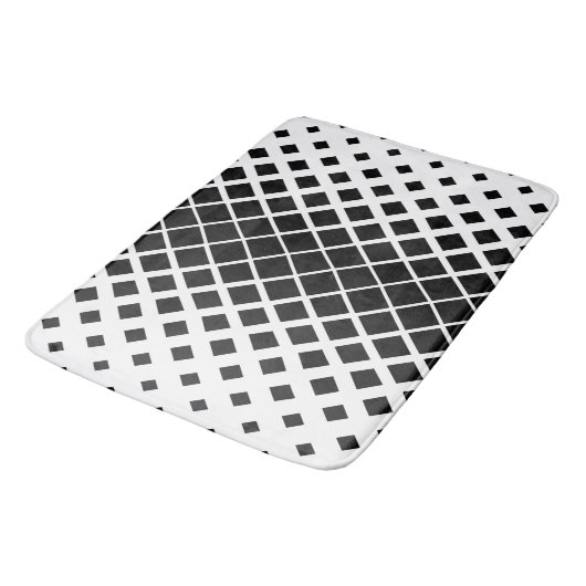 Modern zwart oplos vierkant blokpatroon badmat (Gekanteld)