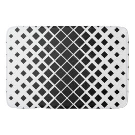 Modern zwart oplos vierkant blokpatroon badmat