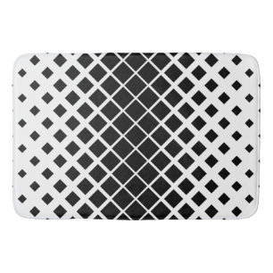 Modern zwart oplos vierkant blokpatroon badmat