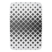 Modern zwart oplos vierkant blokpatroon badmat (Voorkant Verticaal)