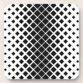 Modern zwart oplos vierkant blokpatroon bier onderzetter (Voorkant)