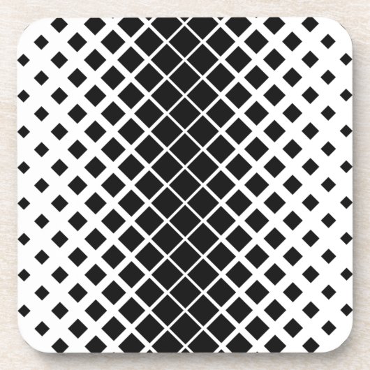 Modern zwart oplos vierkant blokpatroon bier onderzetter (Voorkant)
