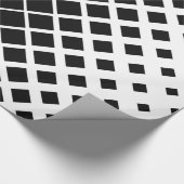 Modern zwart oplos vierkant blokpatroon cadeaupapier (Hoek)