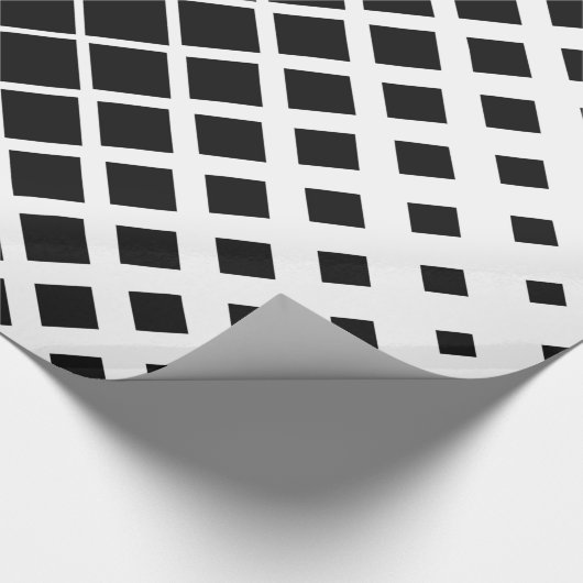 Modern zwart oplos vierkant blokpatroon cadeaupapier (Hoek)