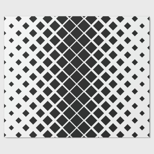 Modern zwart oplos vierkant blokpatroon cadeaupapier (Vlak)