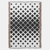 Modern zwart oplos vierkant blokpatroon deken (Voorkant Verticaal)