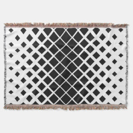 Modern zwart oplos vierkant blokpatroon deken