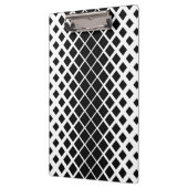 Modern zwart oplos vierkant blokpatroon klembord (Links)