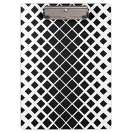 Modern zwart oplos vierkant blokpatroon klembord