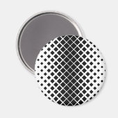 Modern zwart oplos vierkant blokpatroon magneet (Voorkant / Achterkant)