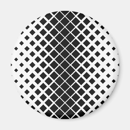 Modern zwart oplos vierkant blokpatroon magneet (Voorkant)