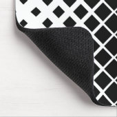 Modern zwart oplos vierkant blokpatroon muismat (Hoek)