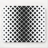 Modern zwart oplos vierkant blokpatroon muismat (Voorkant)