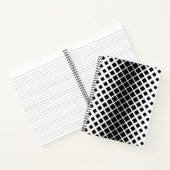 Modern zwart oplos vierkant blokpatroon notitieboek (Binnen)