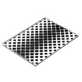 Modern zwart oplos vierkant blokpatroon notitieboek (Linkerzijde)