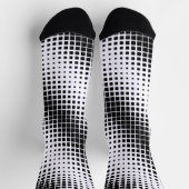 Modern zwart oplos vierkant blokpatroon sokken (Top)