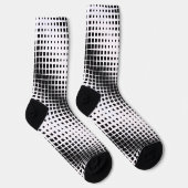Modern zwart oplos vierkant blokpatroon sokken (Rechts)
