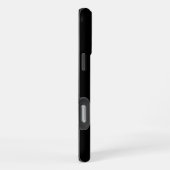 Modern zwart-Paarse scriptmonogram iPhone Hoesje (Rechterkant)