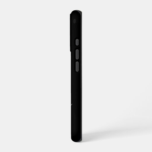 Modern zwart-Paarse scriptmonogram iPhone Hoesje (Linkerkant)