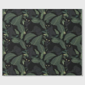 Modern zwart panter patroon cadeaupapier (Vlak)