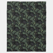 Modern zwart panter patroon fleece deken (Voorkant)