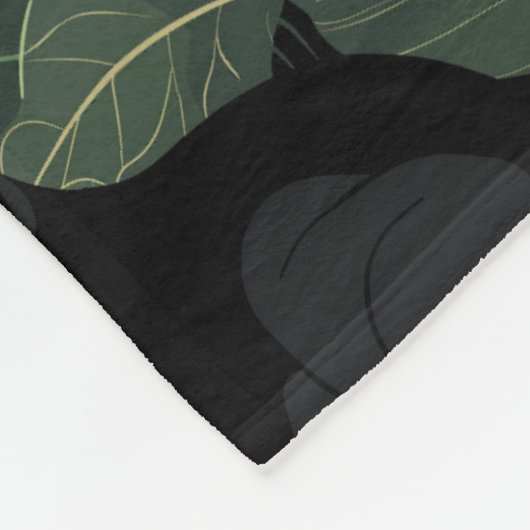 Modern zwart panter patroon fleece deken (Hoek)