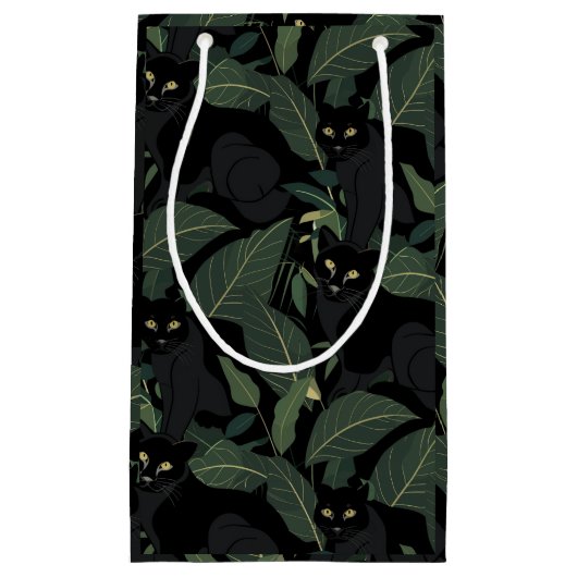 Modern zwart panter patroon klein cadeauzakje (Voorkant)