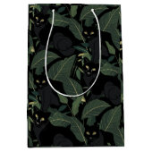 Modern zwart panter patroon medium cadeauzakje (Voorkant)