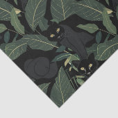 Modern zwart panter patroon tissuepapier (Detail)