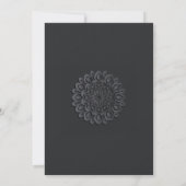 Modern zwart papier gesneden Mandala bruiloft Kaart (Achterkant)