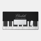 Modern zwart pianotoetsenbord gepersonaliseerd bureaumat (Keyboard & Muis)