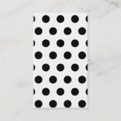 Modern Zwart Polka Dots Initiaal Sjabloon Visitekaartje (Voorkant)