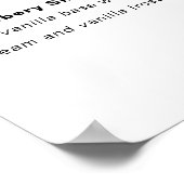 Modern Zwart Professioneel Restaurant Logo Menu Poster (Hoek)