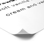 Modern Zwart Professioneel Restaurant Logo Menu Poster (Hoek)