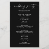 Modern Zwart Programma | Ceremonie & Trouwstoet (Achterkant)