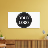 Modern Zwart QR-code logo | Strak en professioneel Canvas Afdruk (Insitu (Woonkamer))